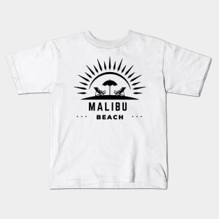 Malibu Beach Massachusetts Kids T-Shirt